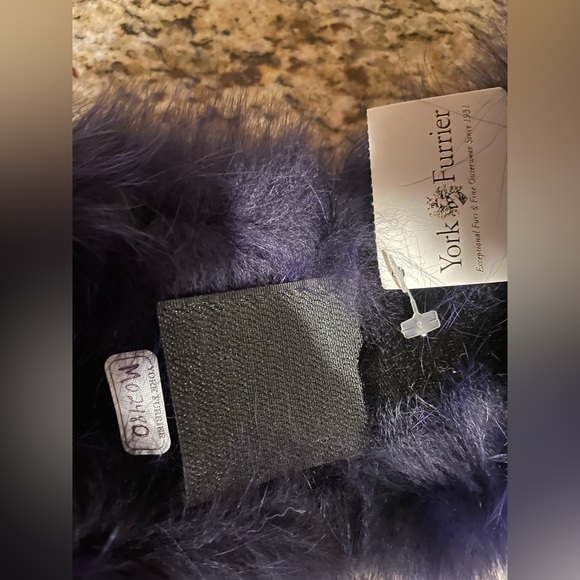 York Furrier Purple Dyed Fox Headband. Velcro attachments for comfort. NWT - OS - Picture 7 of 7